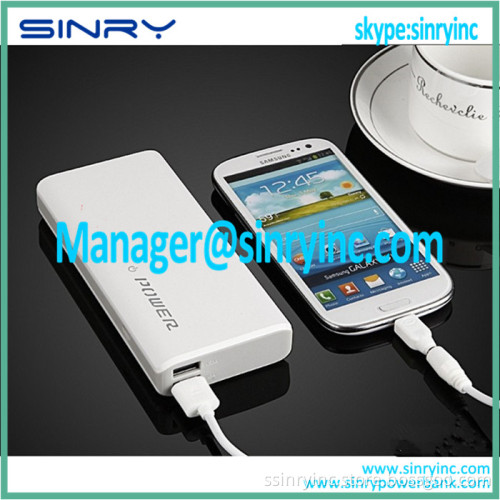 Latest 13000mAh White Power Bank Battery for Cell Phone PB50